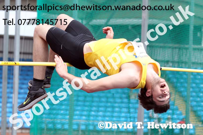 Michael Hartley (Liverpool Harriers) senior mens high jump, Northern Senior and Under-20 Champs., Sport City, Manchester. Photo: David T. Hewitson/Sports for All Pics